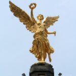 angel of independence, mexico, cdmx, avenida reforma, sculpture, statue, bronze, at, crown, monument to independence, 1910, neoclassic